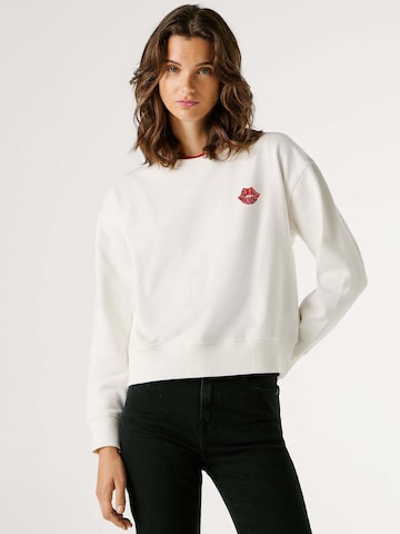 Pepe Jeans - Sudadera 'Letha' en blanco: frente