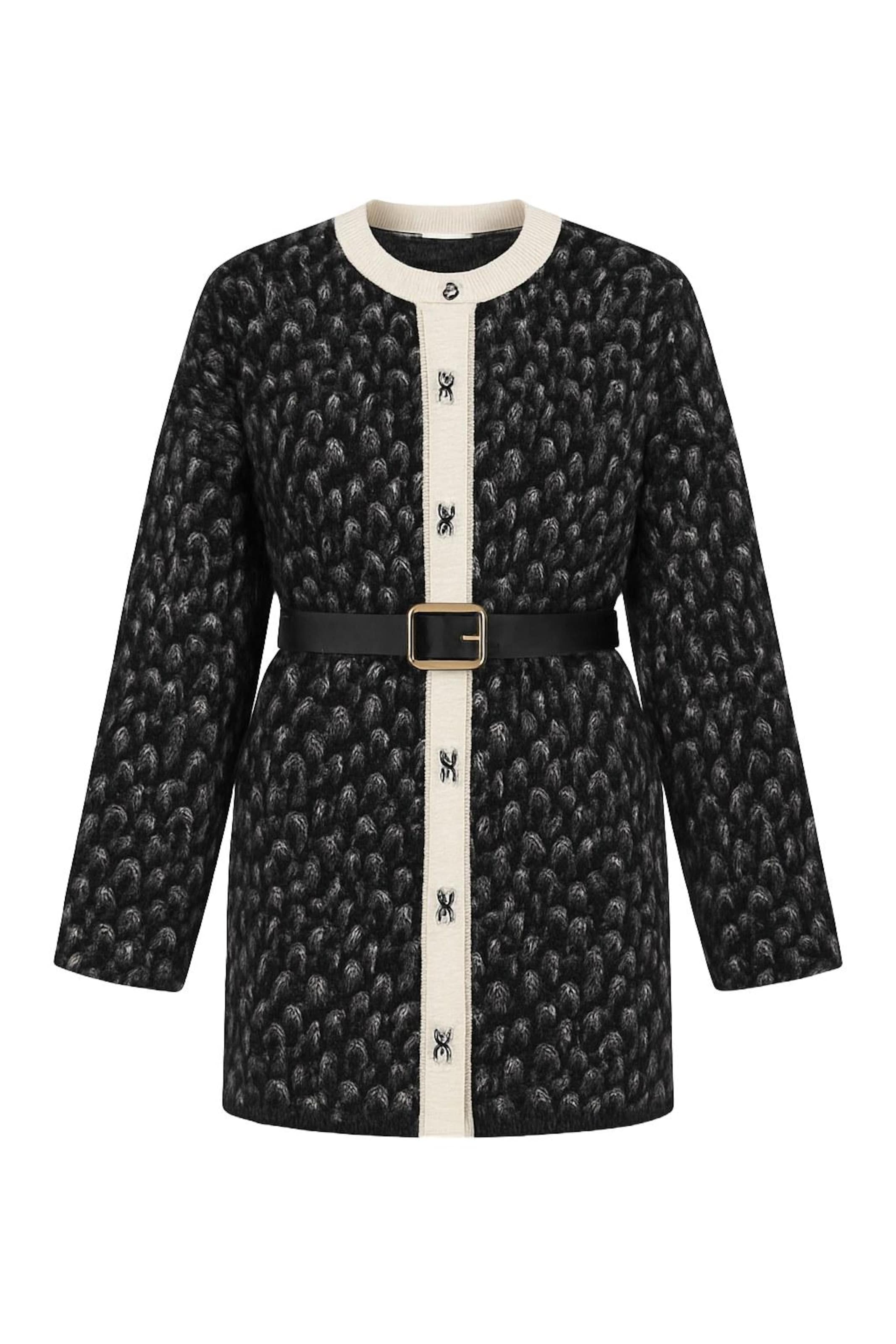 MODAMIHRAM Knit cardigan in Black: front