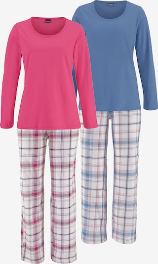 ARIZONA Pyjamas in blau / pink / weiß, Produktansicht