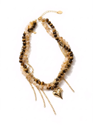 Secret Stones Kette 'Natural Tiger eye and citrine' in Braun