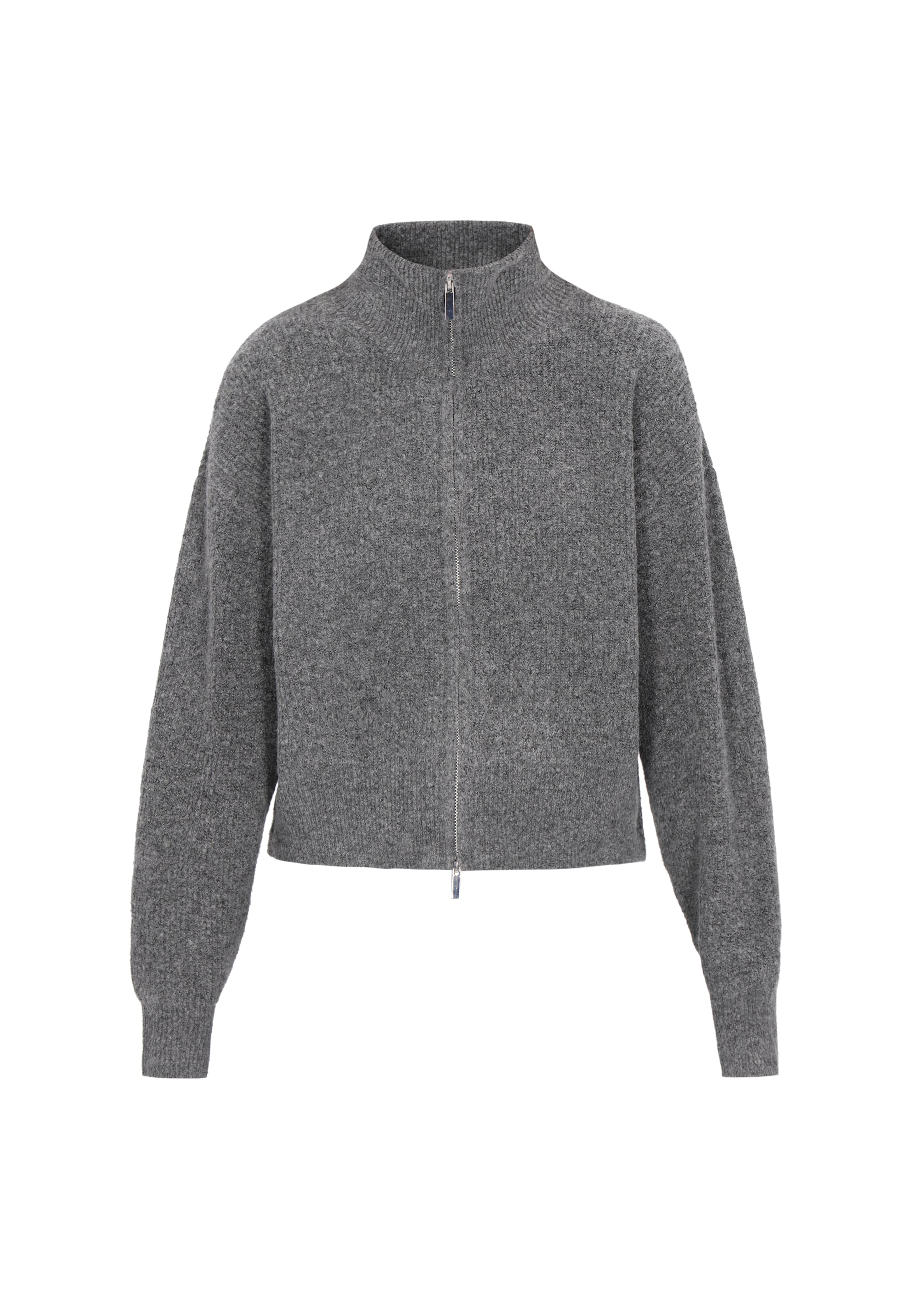 pelēks IZIA Adīta jaka: no priekšpuses