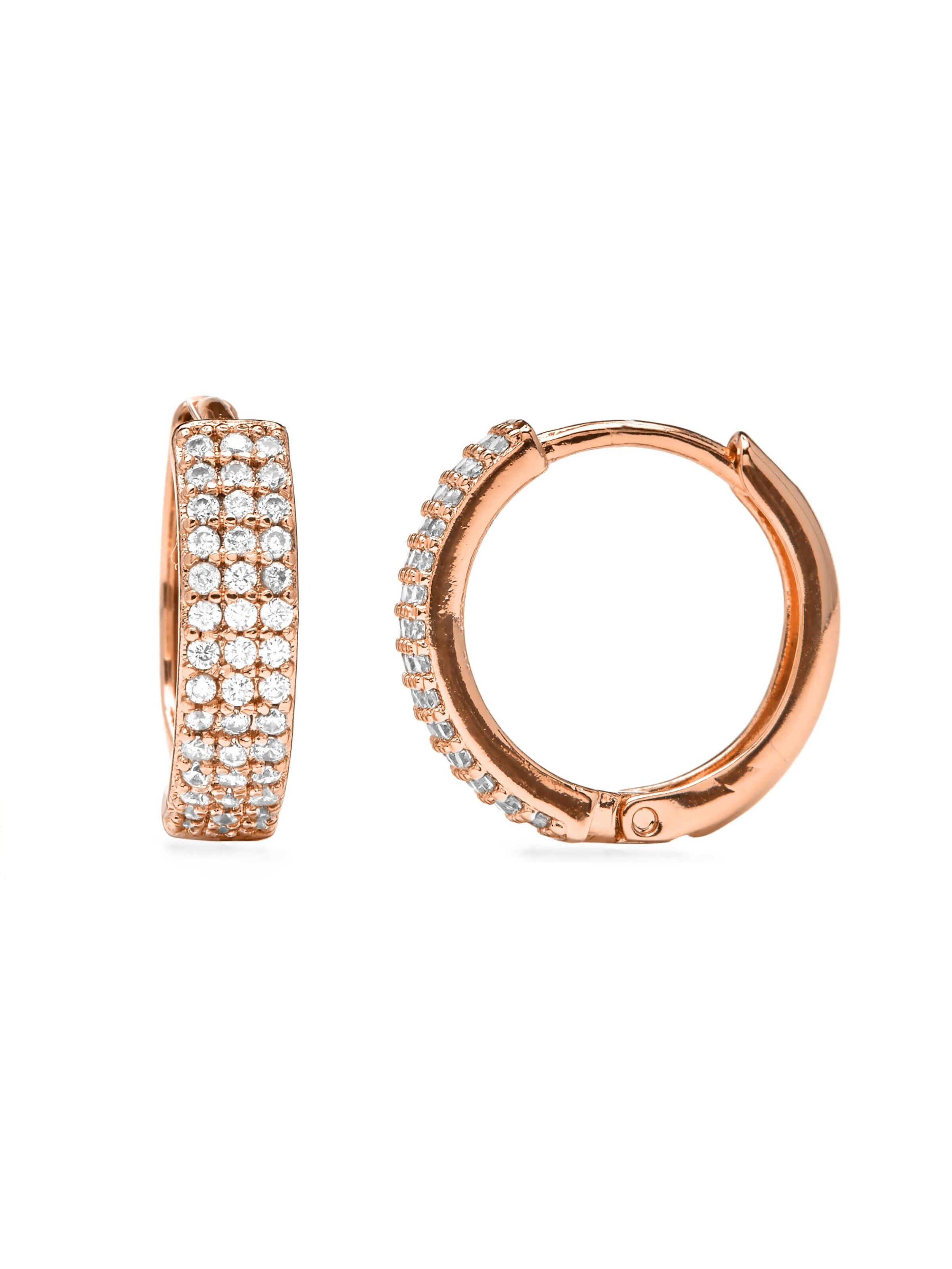 Boucles d'oreilles 'Checkti' Luxenter en or : devant