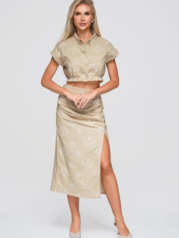Ombre Blouse in Beige