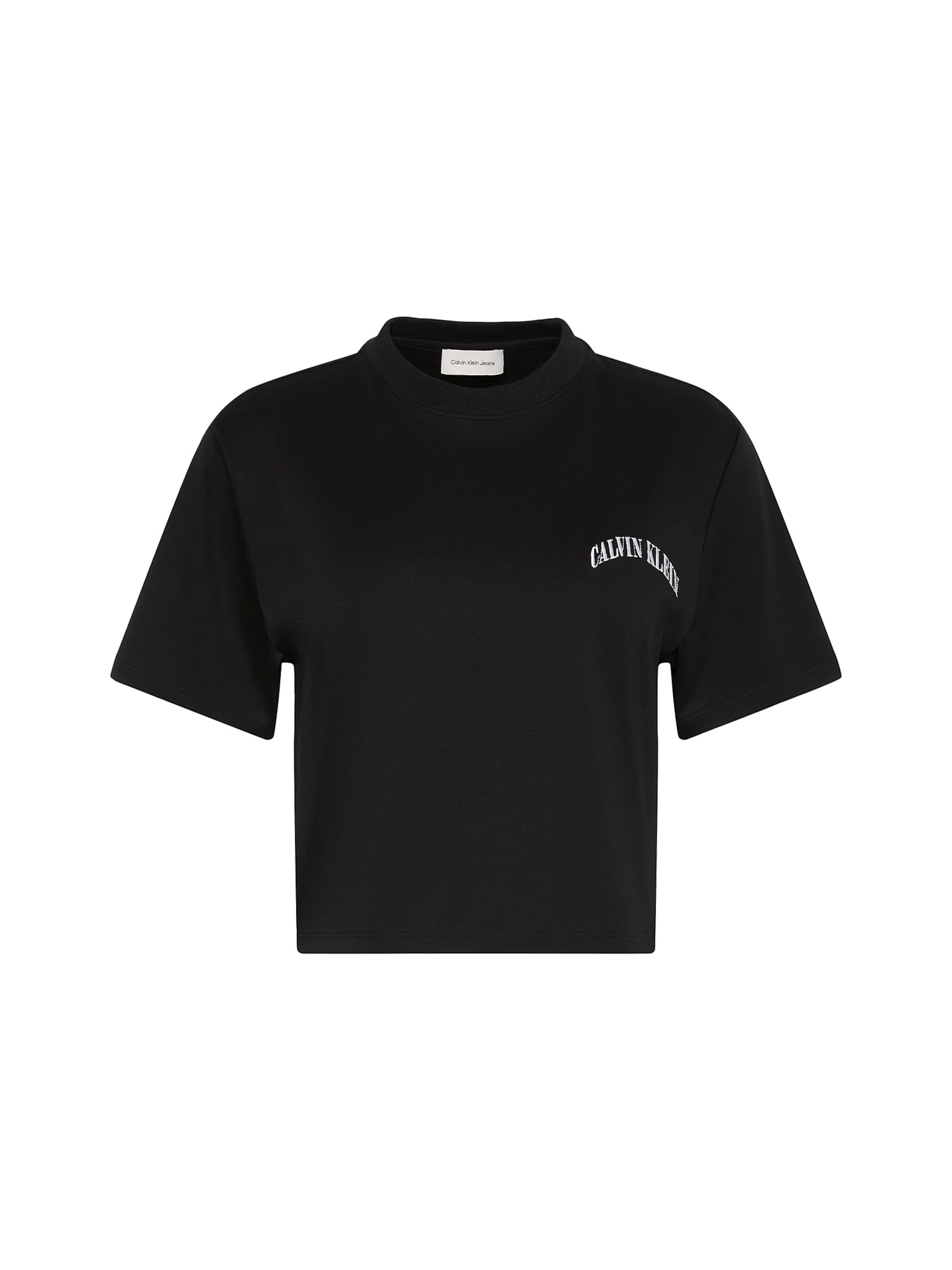 T-shirt 'Boxy' Calvin Klein Jeans en noir : devant