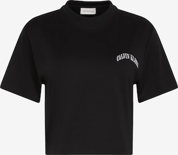 T-shirt 'Boxy' Calvin Klein Jeans en noir : devant