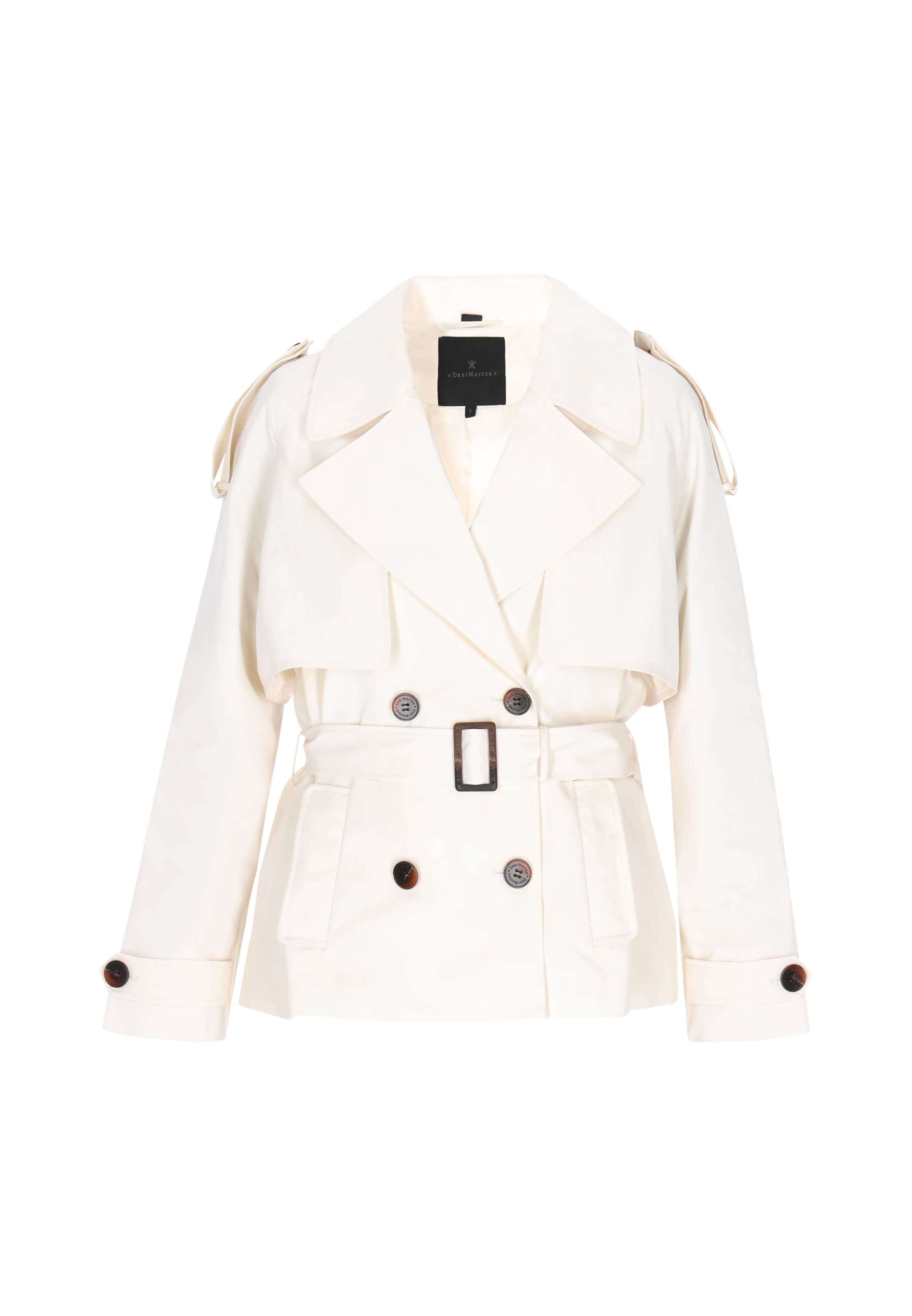 DreiMaster Klassik - Sobretudo meia-estação 'Classic' em branco: frente