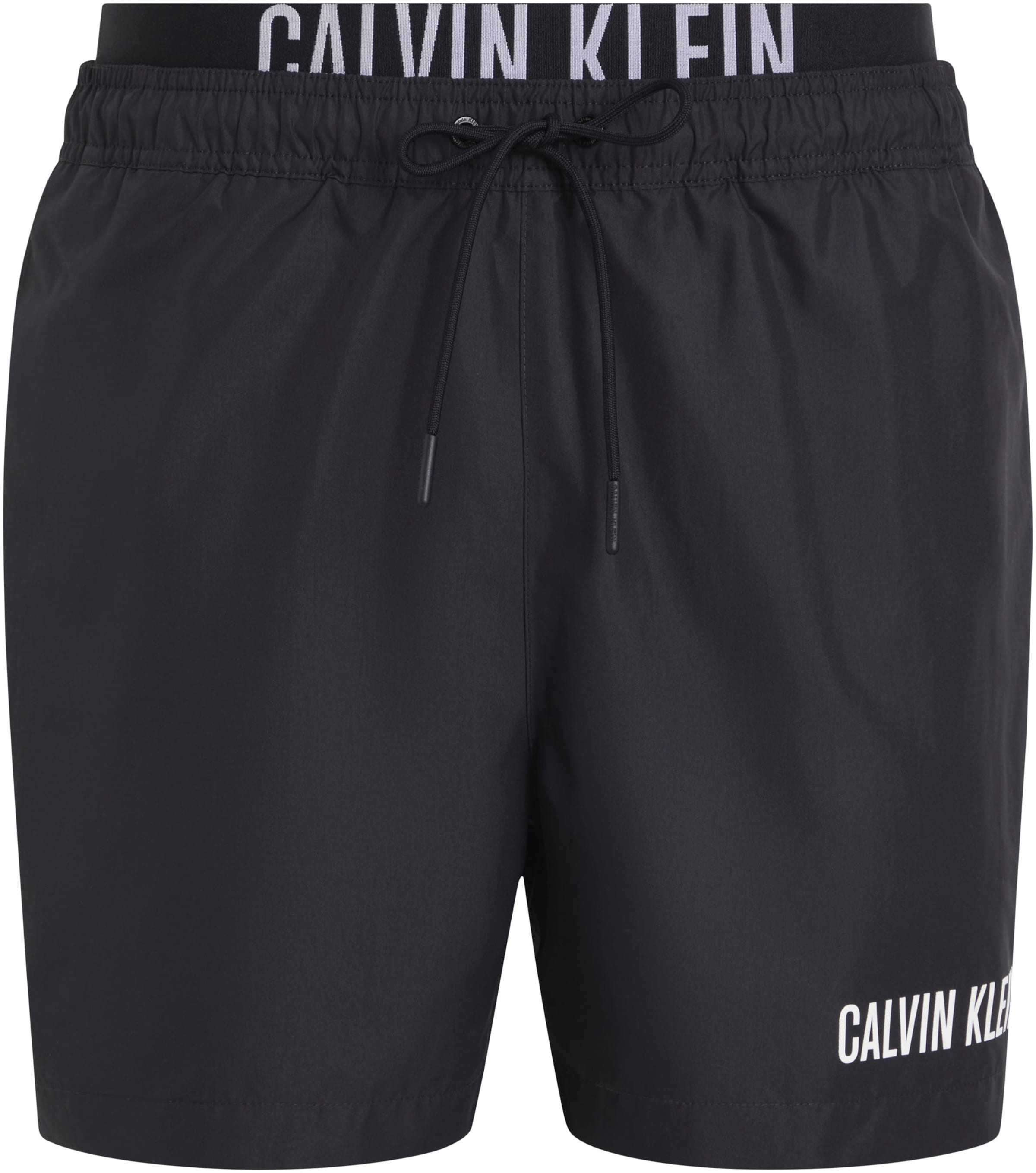 Șorturi de baie de la Calvin Klein Swimwear pe negru: față