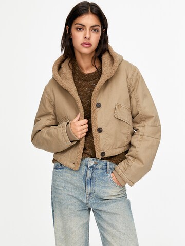 Veste mi-saison Pull&Bear en marron : devant