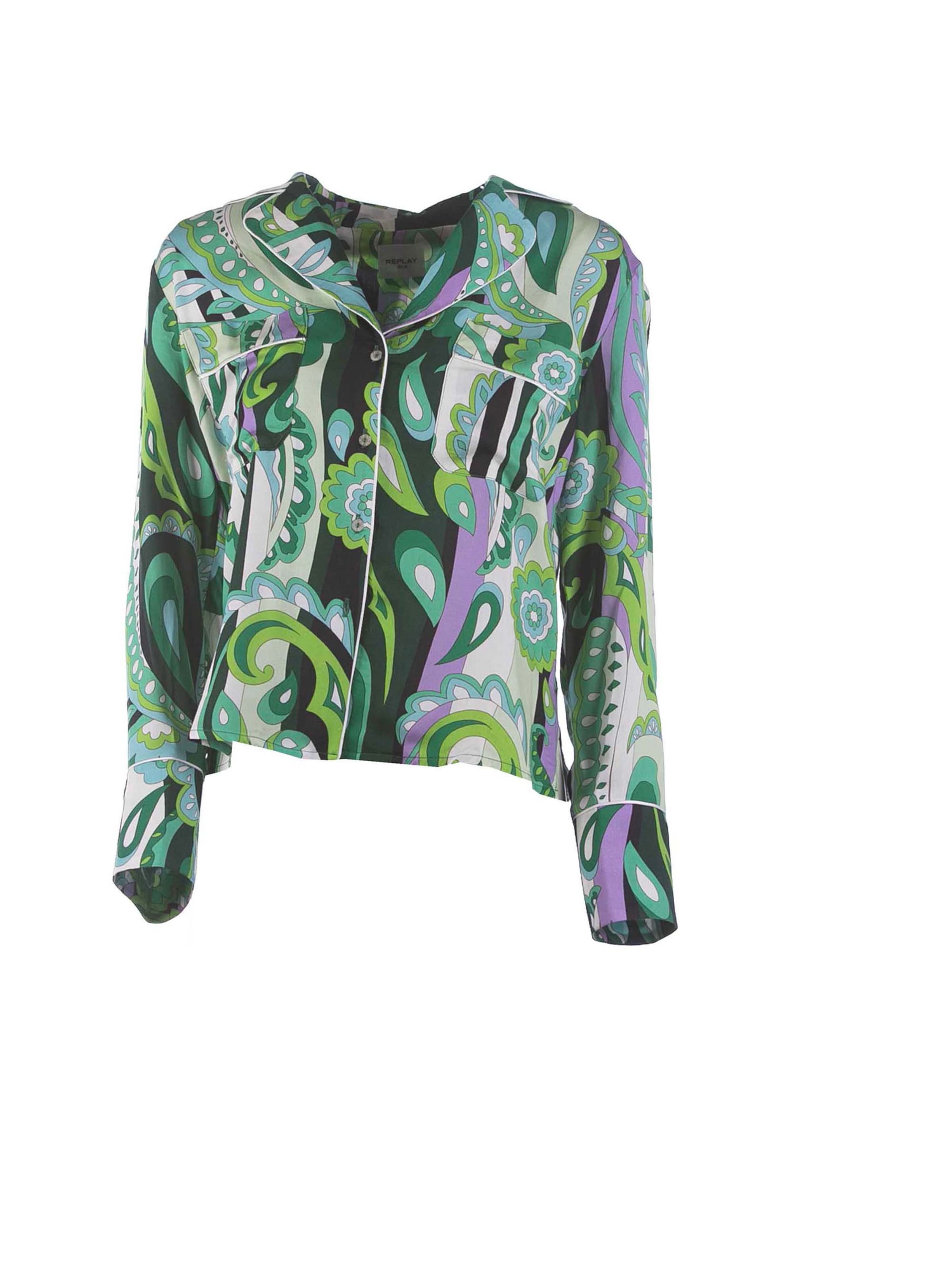 REPLAY & SONS Regular fit Blouse in Green: front