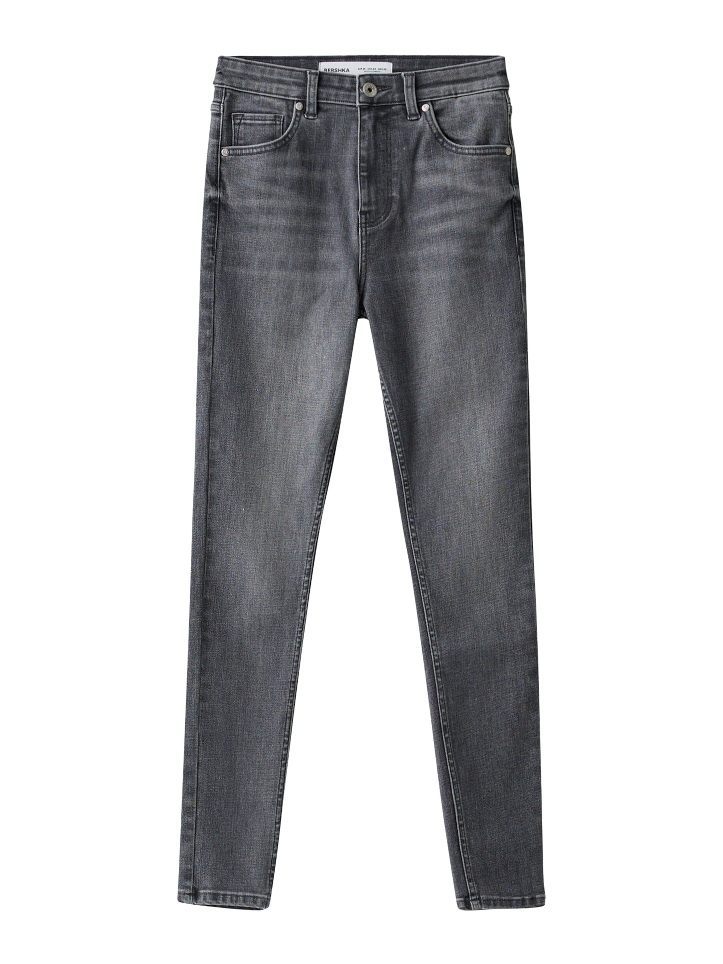 Bershka Skinny Jeansy w kolorze szary: przód