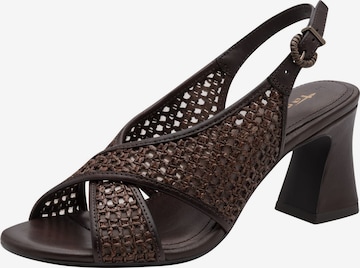 Sandales Tamaris en marron : devant