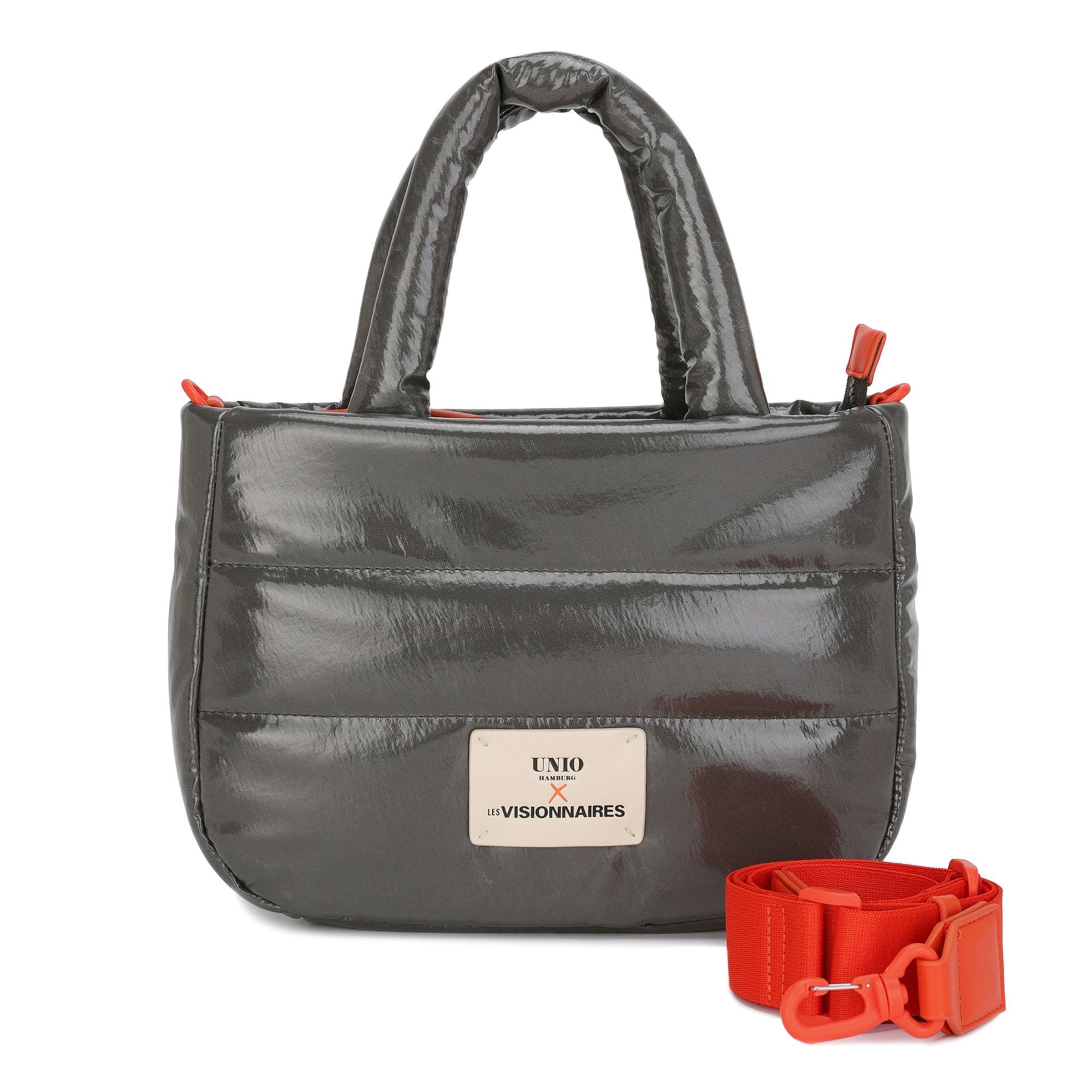 Borsa a tracolla 'Unio Cortina' di Les Visionnaires in grigio: frontale