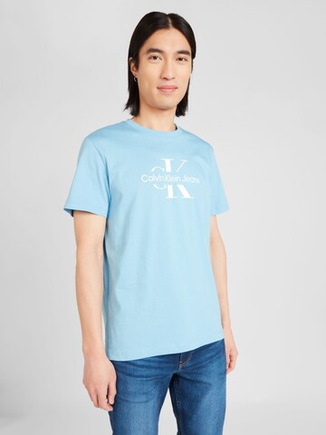 T-Shirt Calvin Klein Jeans en bleu : devant