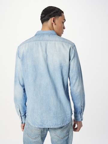 REPLAY Regular fit Button Up Shirt in Blue