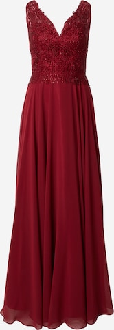 Robe de soirée mascara en rouge : devant