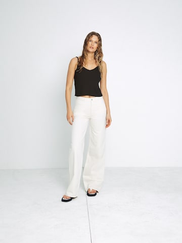 ABOUT YOU x Toni Garrn Knitted Top 'Alexis' in Black