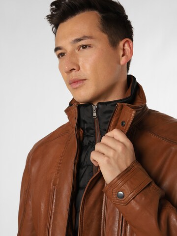 Nils Sundström Between-Season Jacket in Brown: front