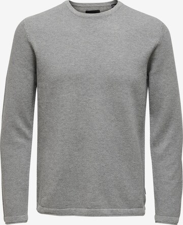 Only & Sons Regular Fit Pullover 'Panter' in Grau: predná strana