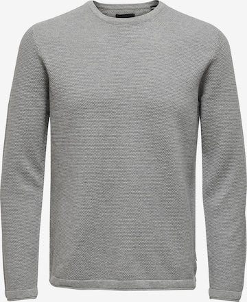Only & Sons Sweater 'Panter' in Grey: front