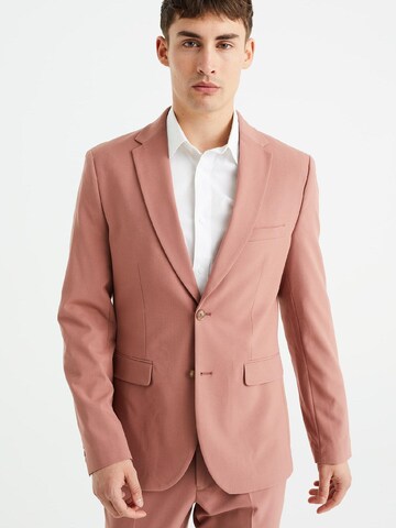 Coupe slim Veste de costume WE Fashion en rose