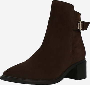 TOMMY HILFIGER Ankle Boots in Brown: front