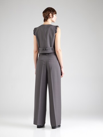 co'couture Wide leg Pleat-front trousers in Grey