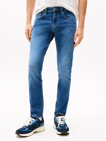 Tommy Jeans Слим фит Дънки в синьо: отпред
