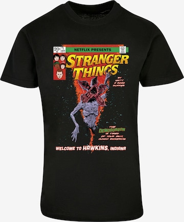 ABSOLUTE CULT Shirt 'Stranger Things - Comic' in Black: front