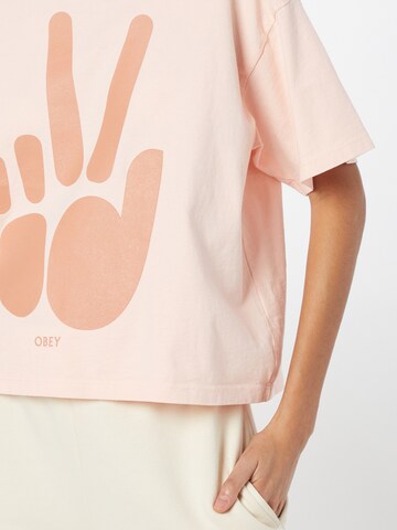 Obey T-shirt i rosa