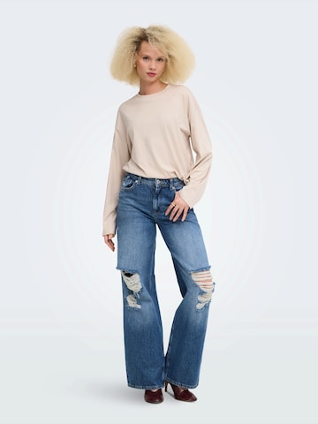ONLY Shirt 'ONLHAPPY' in Beige