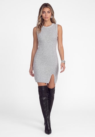 faina - Vestido de bainha em prata: frente