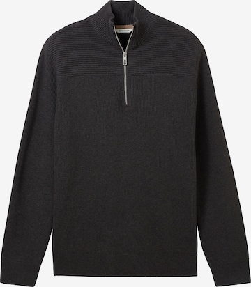 TOM TAILOR Sweater in Black: front