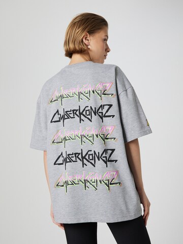 About You x Cyberkongz Shirt 'Lennard' in Grey: front