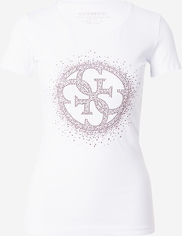 T-shirt GUESS en blanc : devant