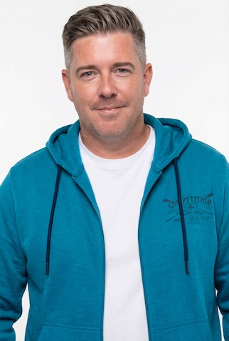 Men Plus Sweat jacket in Blue