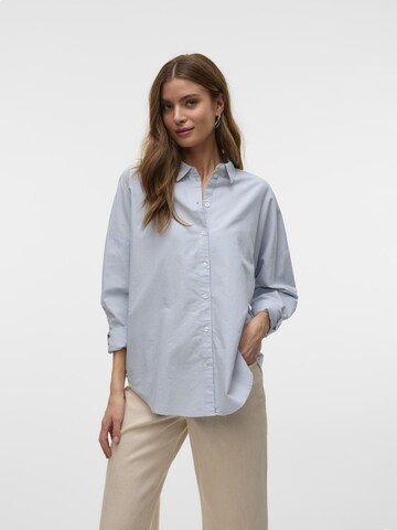 Aware Bluse 'Paris' in Blau: Vorderseite