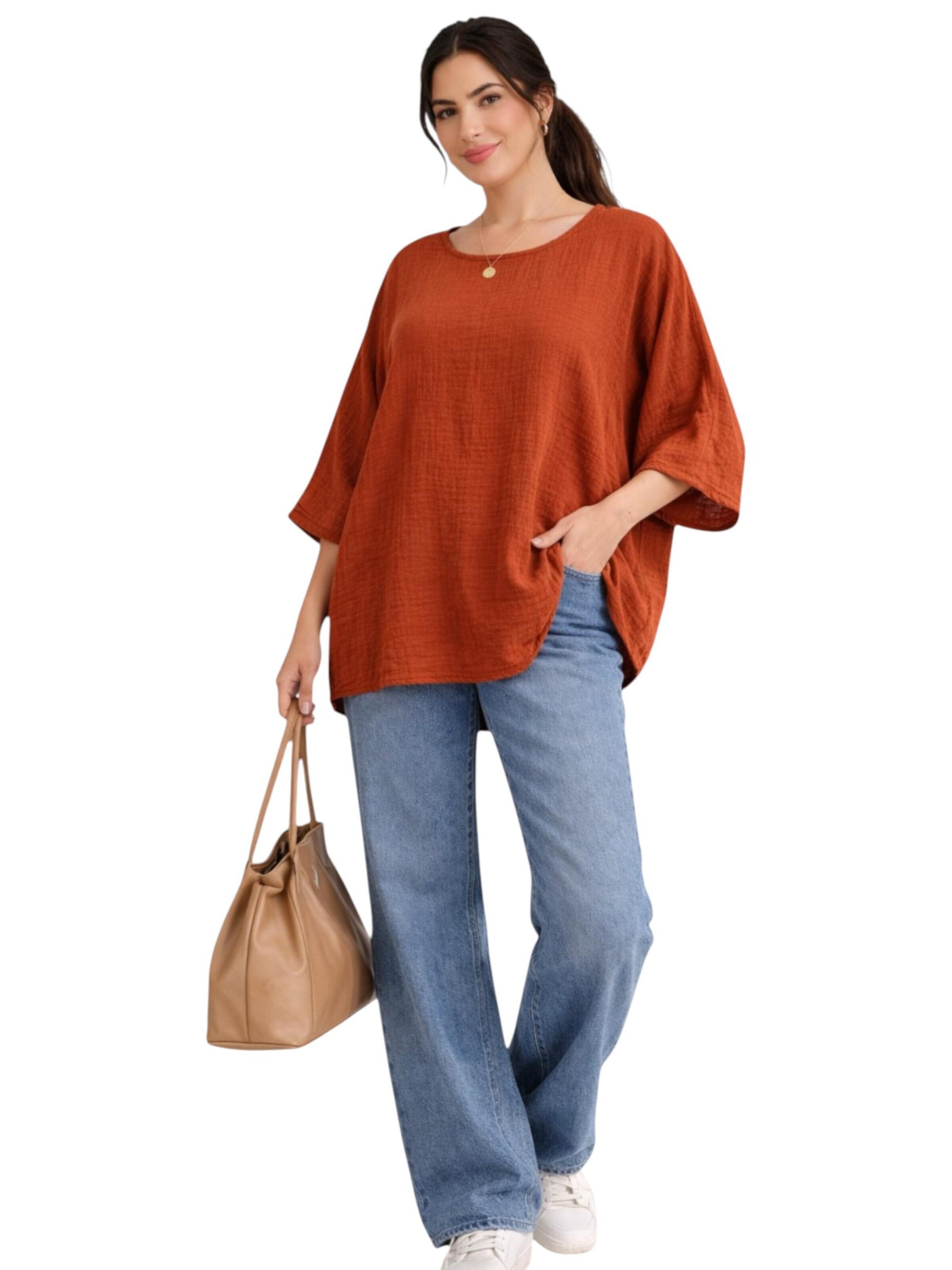 WENOR - Blusa 'MUSALI' en rojo