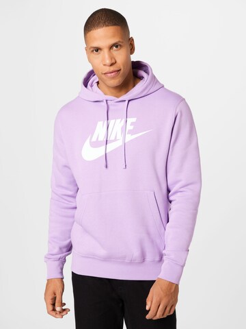 Nike Sportswear - Ajuste regular Sudadera 'Club Fleece' en lila: frente