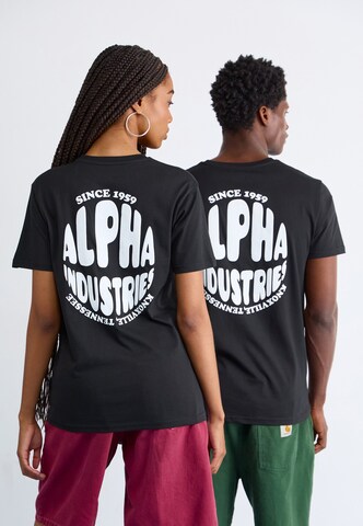 ALPHA INDUSTRIES Shirt in Zwart: voorkant