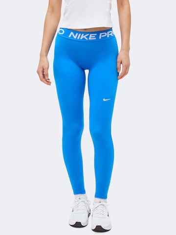 NIKE Skinny Workout Pants 'NP 365' in Blue: front
