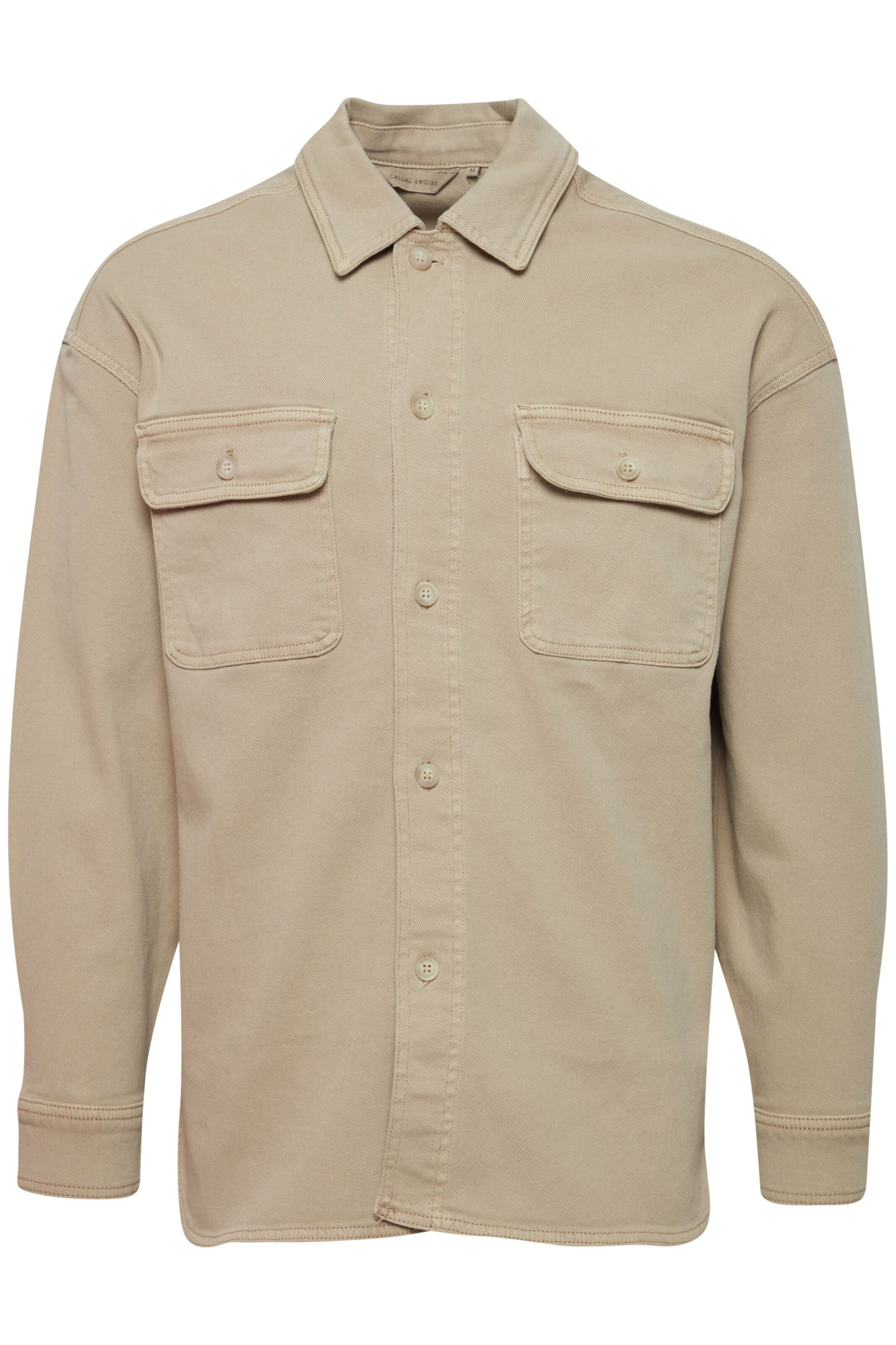 Coupe regular Chemise Casual Friday en beige : devant