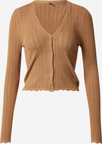 Cardigan 'Dee' ONLY en marron : devant