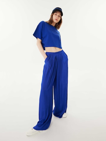 Regular Pantalon Twist en bleu