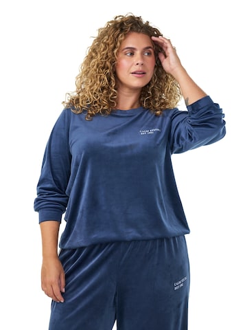 Zizzi Sweatshirt in Blau