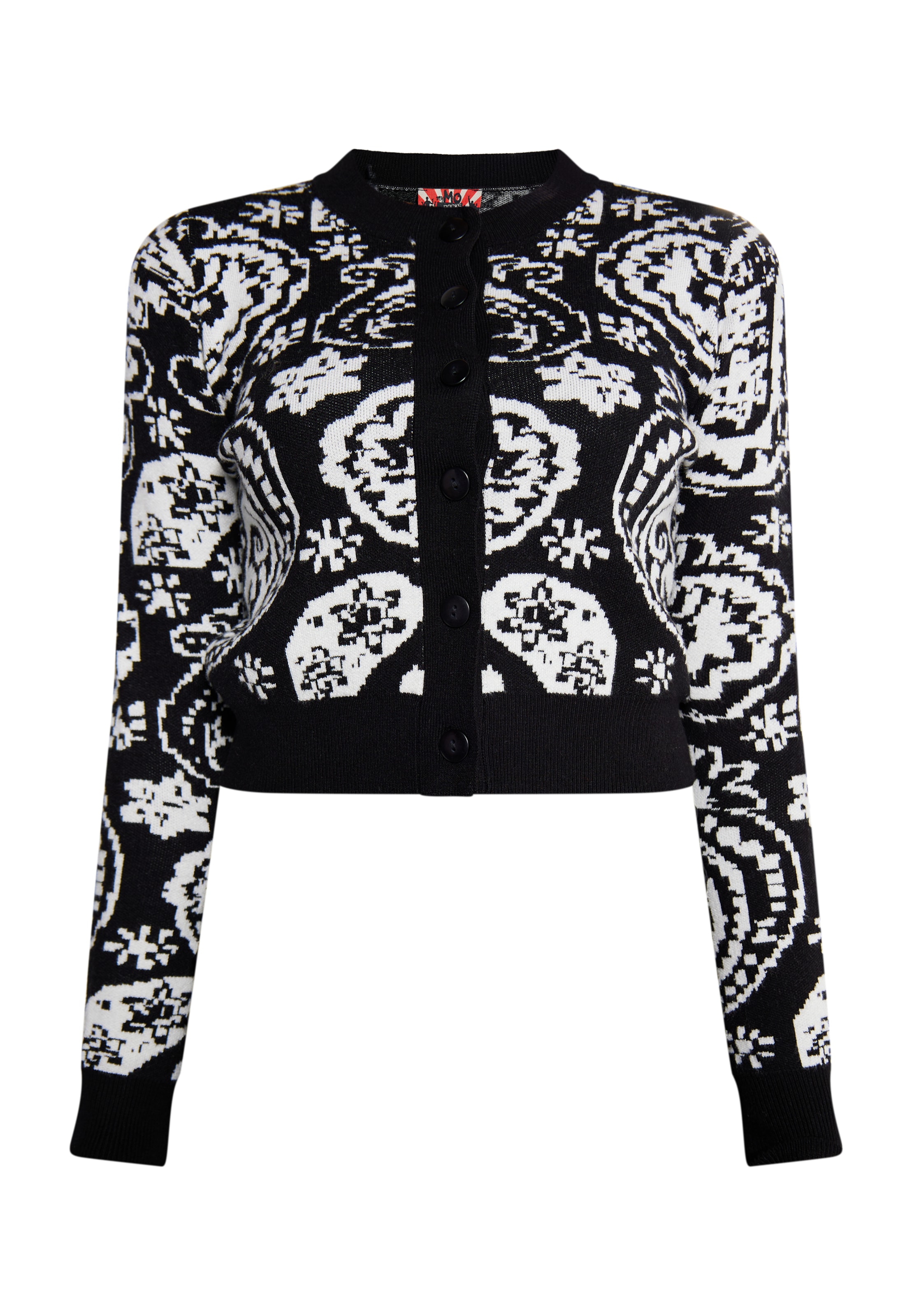 myMo ROCKS Πλεκτή ζακέτα 'Ucy' σε μαύρο: μπροστά