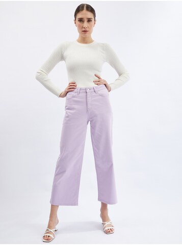 Orsay Wide Leg Jeans in Lila