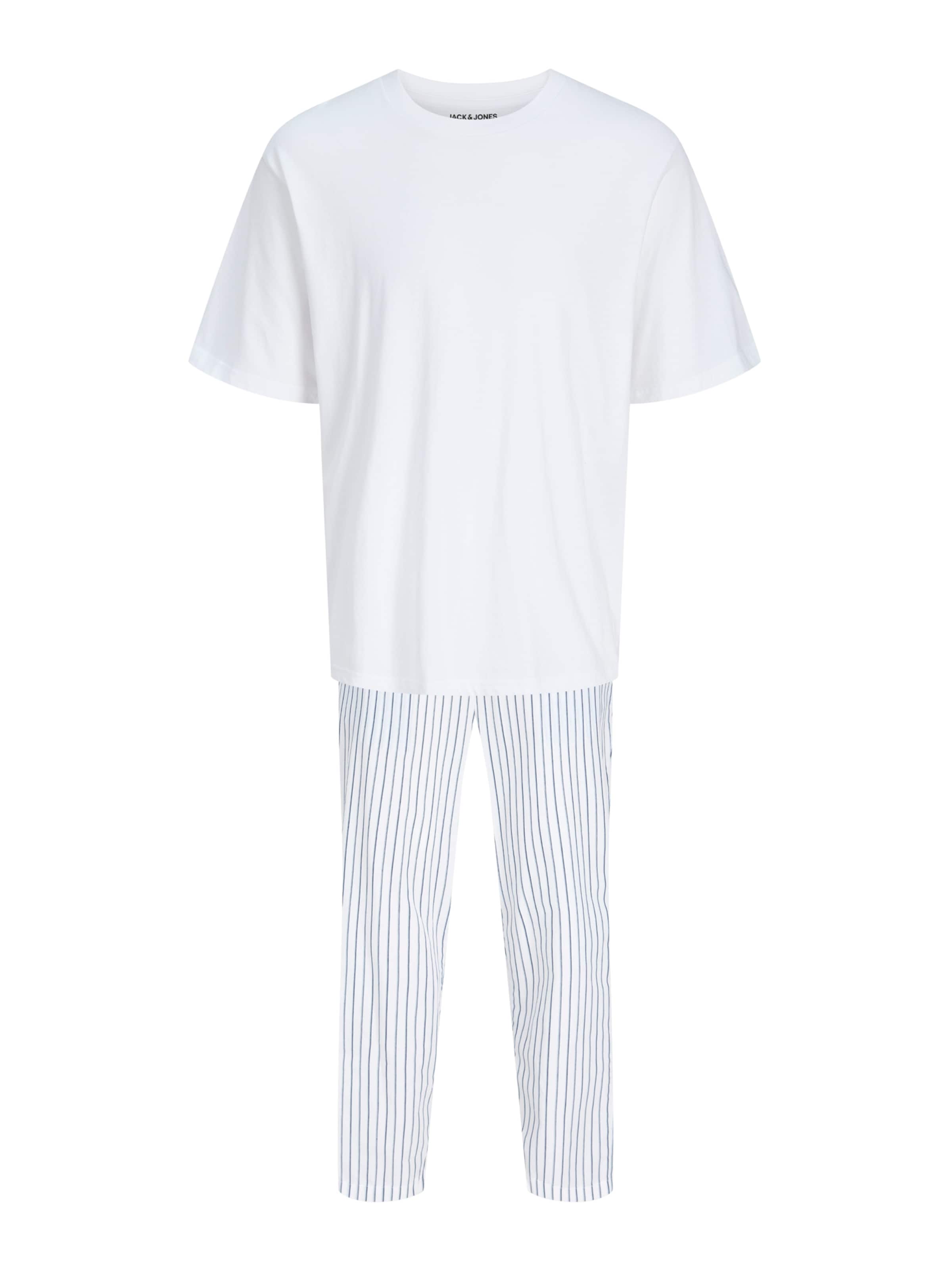 Pigiama lungo 'JACFlorence' di JACK & JONES in bianco: frontale