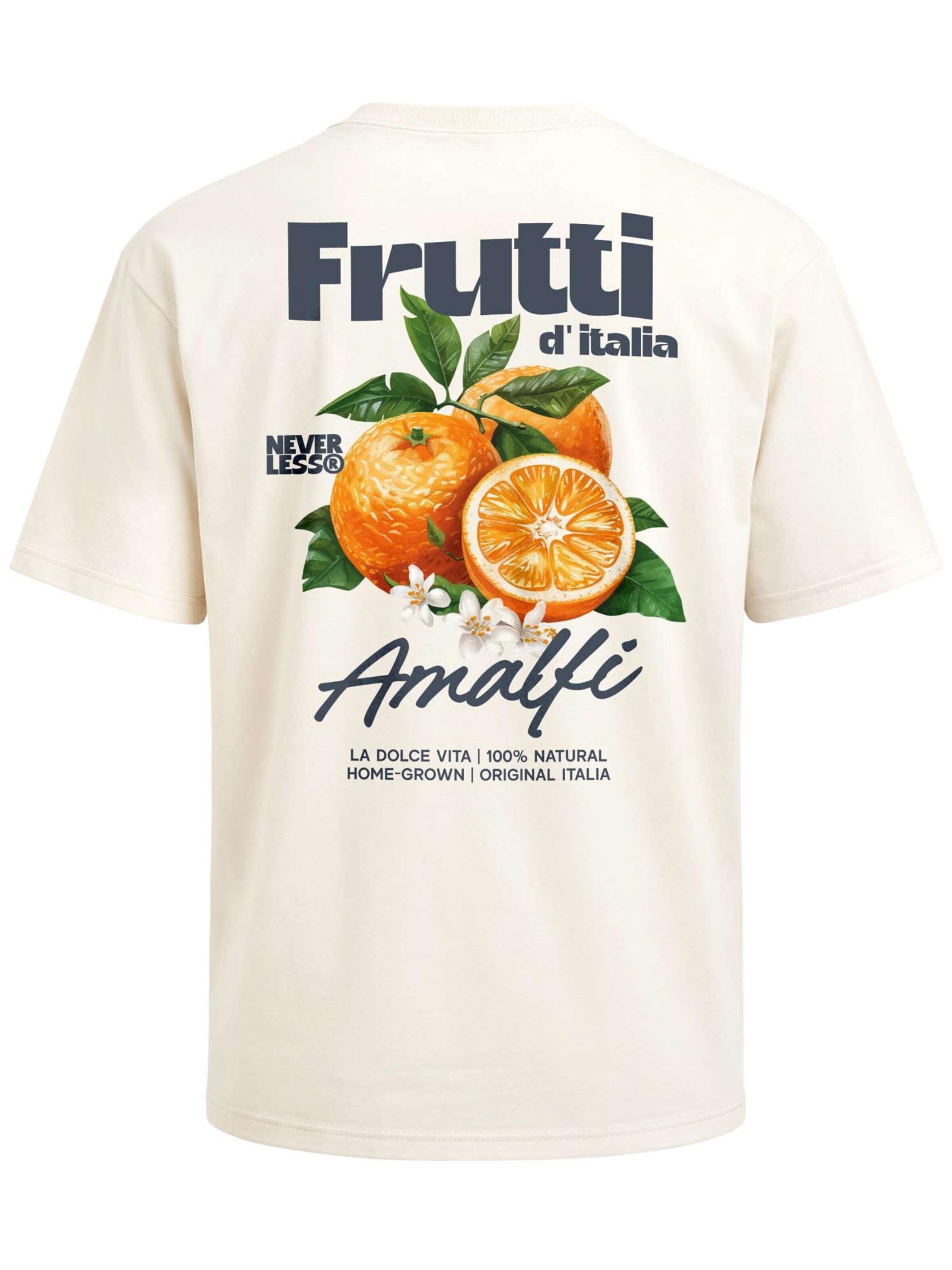 Neverless Shirt 'Frutti d' italia' in Beige