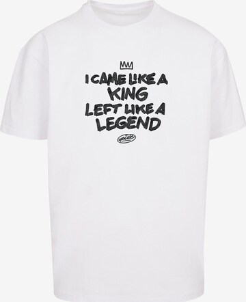 T-Shirt 'Like A Legend' MT Upscale en blanc : devant