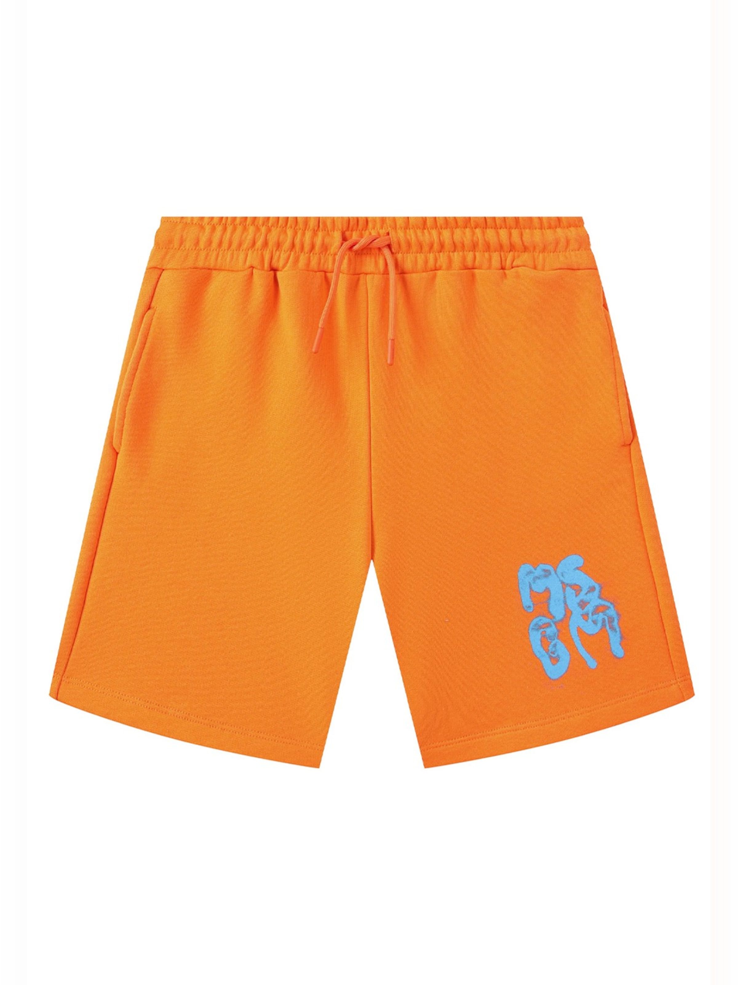 MSGM Regular Pants 'Bermuda felpa arancione per bambino' in Orange: front